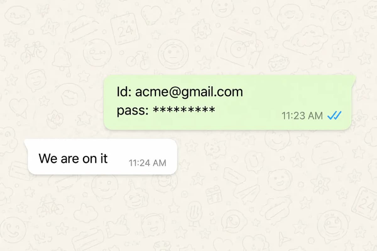 Chat: student shares credentials and specialist confirms they are on it